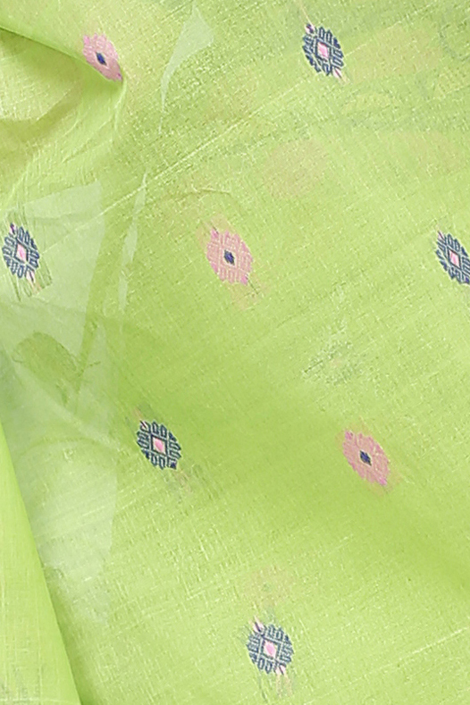 Olive Green Pure Cotton Govindi Tant Saree (938)